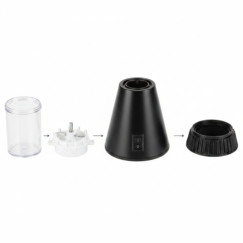 Homogenizer White Background - Exploded View